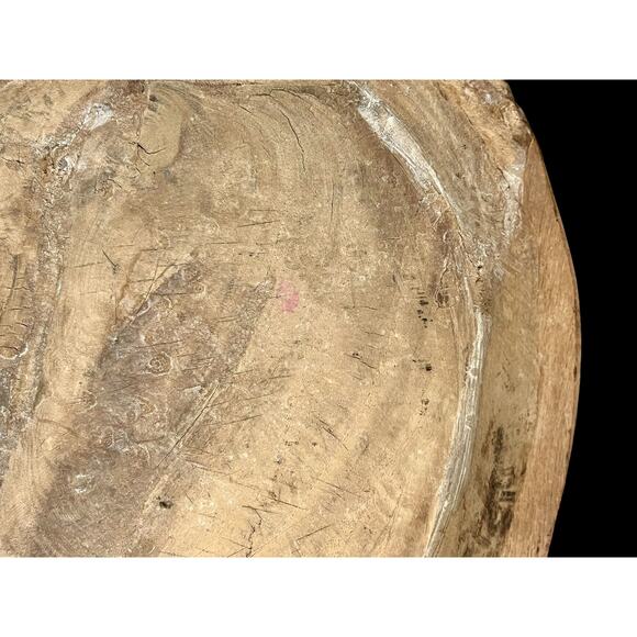 Antique Bread Bowl-Hand Hewn Carved-Parat-Rustic-Primitive-Farmhouse-Boho-18'' - Picture 6 of 9